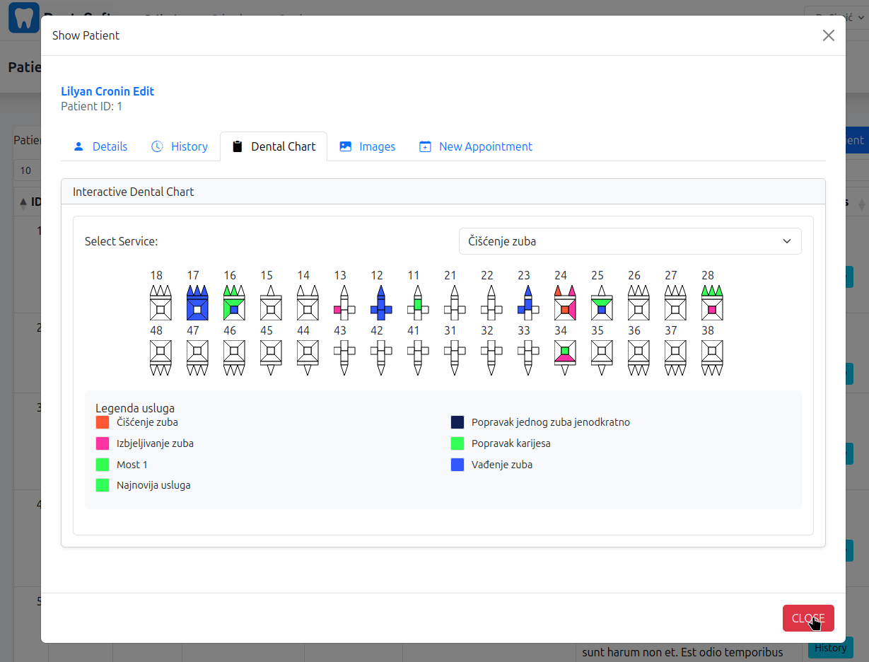 Patient Management Screenshot